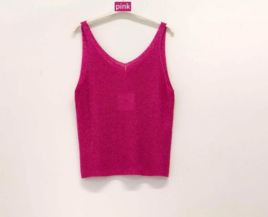 Glitzer Sommer Top verschiedene Farben