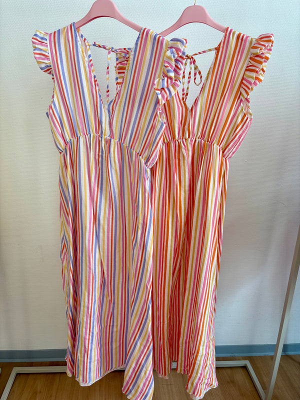 Maxi Kleid Small Stripes gestreift