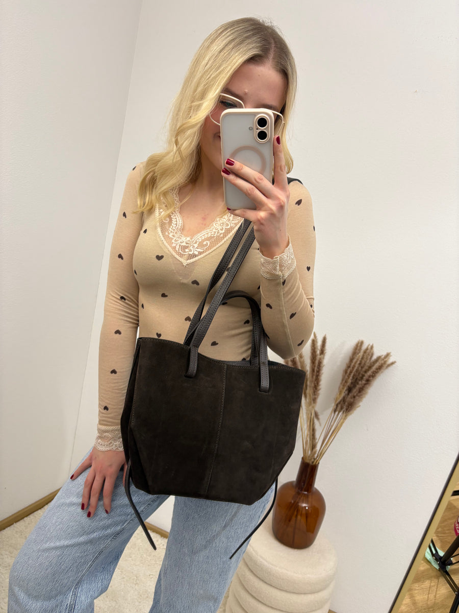 Wildledertasche Handtasche Nappaleder Bag Handtasche Tasche