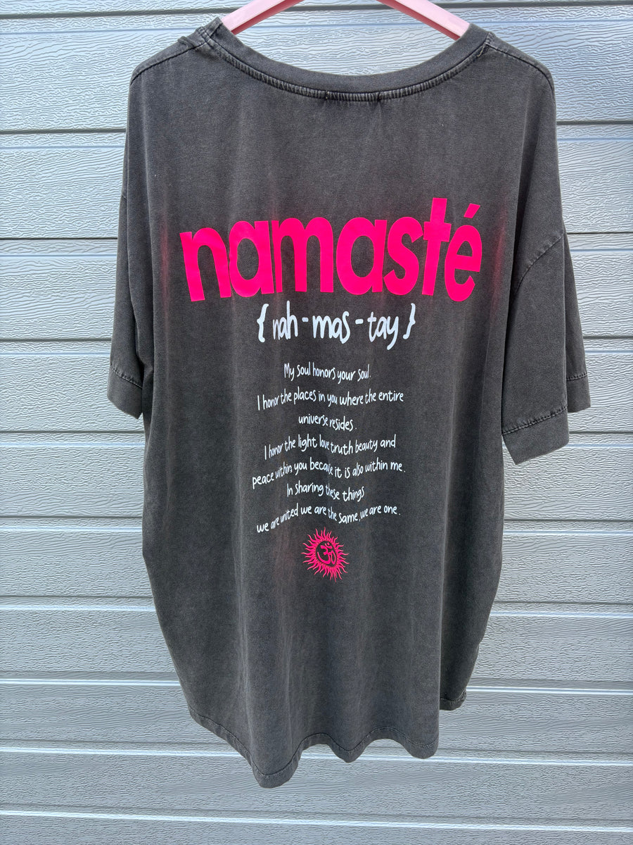 Namaste Oversize T-Shirt Grau