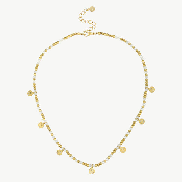Halskette Smiley 14k vergoldet – Bild 1