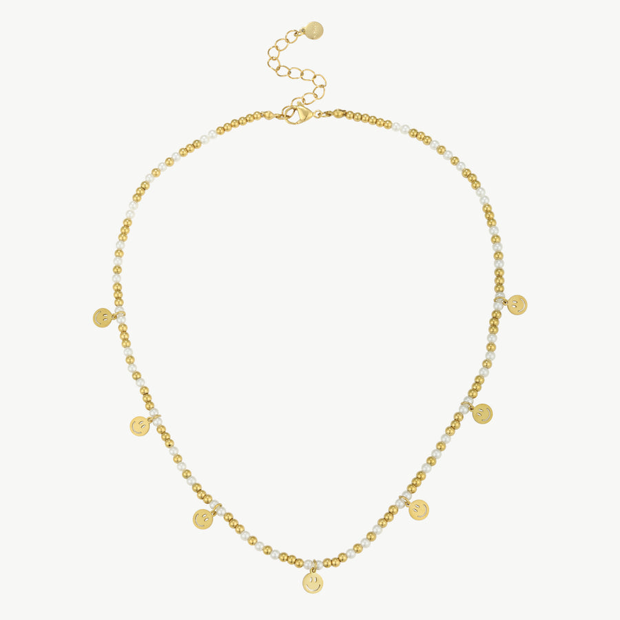 Halskette Smiley 14k vergoldet – Bild 1