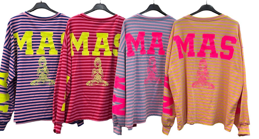 Namaste Sweatshirt Pullover Sweater gestreift