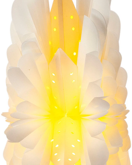 Weihnachtsstern Faltstern Papierstern mit LED Beleuchtung Fensterdeko Weihnachten Weiß Skandi Warmweiß Beleuchtung Fenster Stern Papier