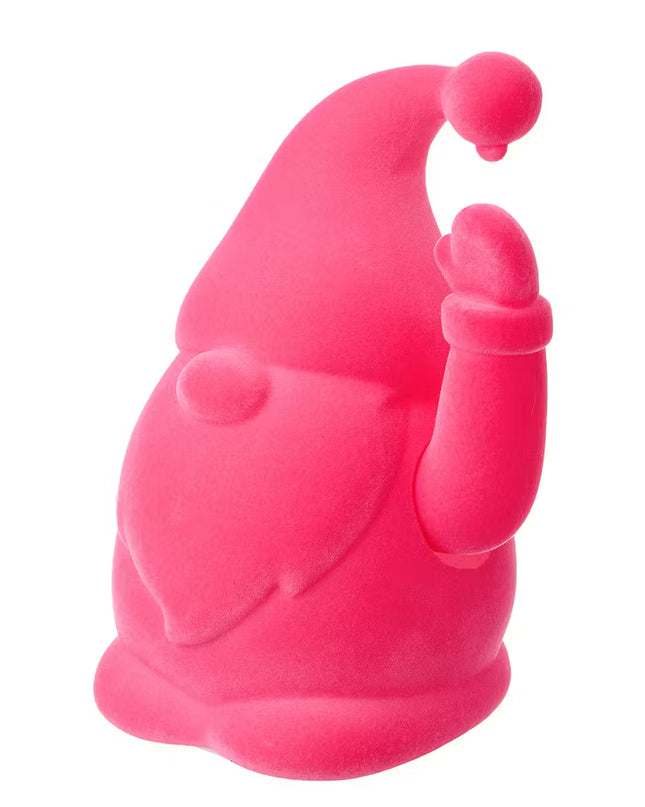 Pinker Samt-Nikolaus mit Winkfunktion
