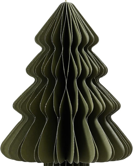 Papier Tannenbaum Grün mit Glitzerkanten 20cm