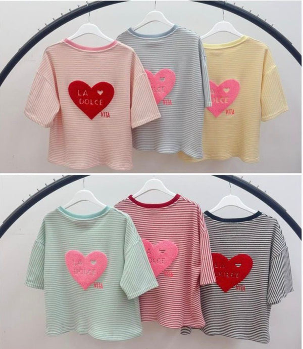La Dolce Vita T-Shirt Shirt gestreift versch. Farben