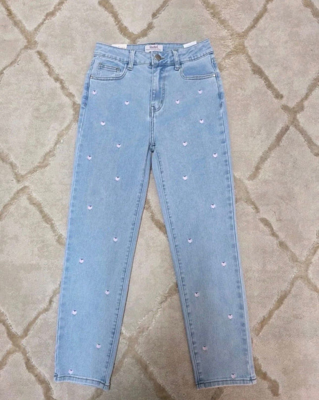 Mom Jeans mit Herzen