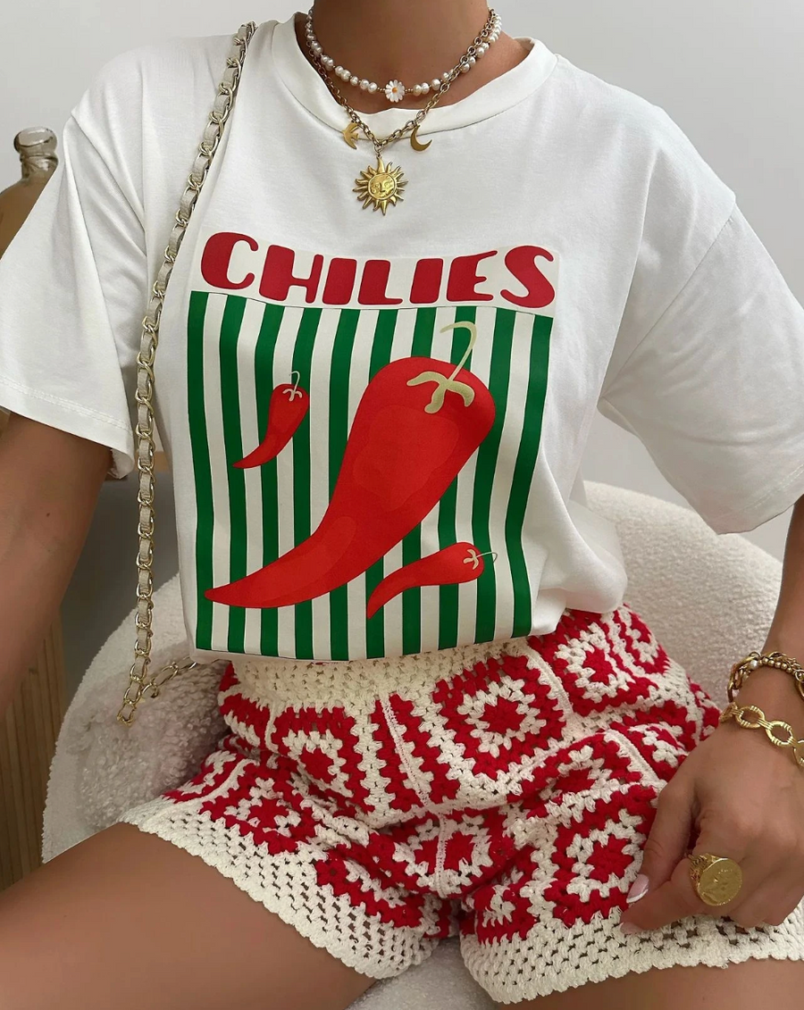 T-Shirt Chillies Weiß