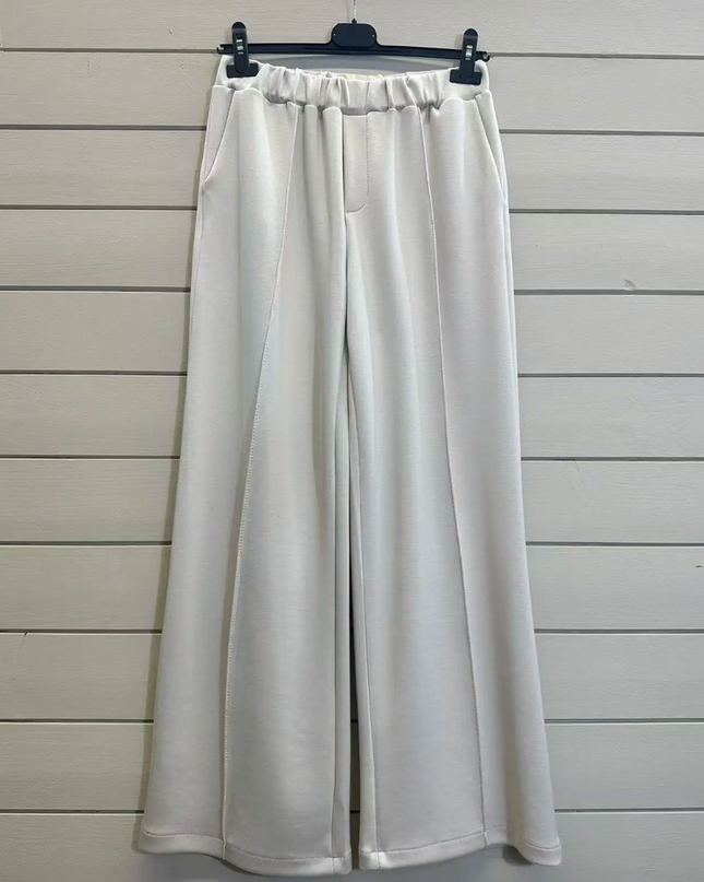 Stoffhose Lisa Beige mit Gummibund