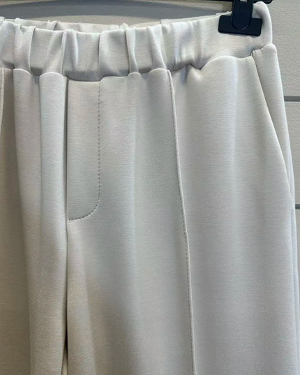 Stoffhose Lisa Beige mit Gummibund