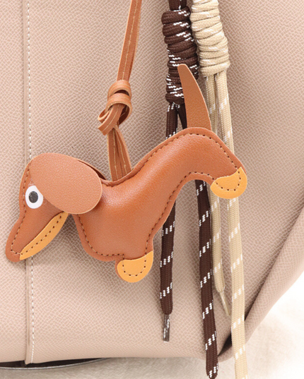 Schlüsselanhänger Taschenanhänger Dackel Dachshund Wiener Dog Braun Trend Anhänger Bag Charm Accessoire Handbag Charm