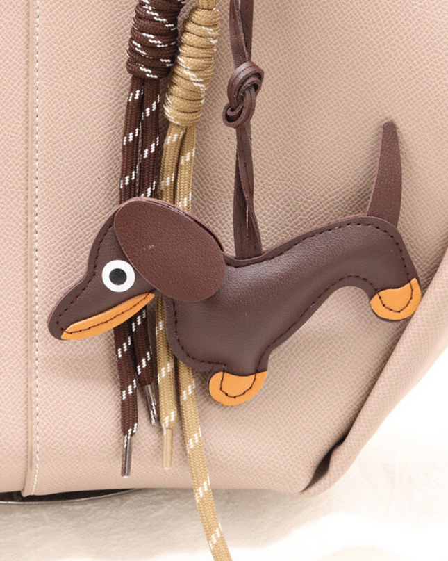 Schlüsselanhänger Taschenanhänger Dackel Dachshund Wiener Dog Braun Trend Anhänger Bag Charm Accessoire Handbag Charm