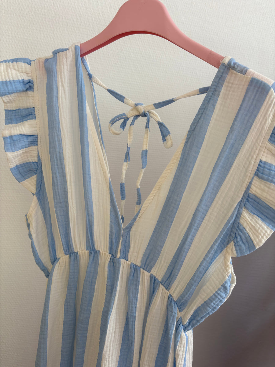 Musselin Kleid Big Stripes