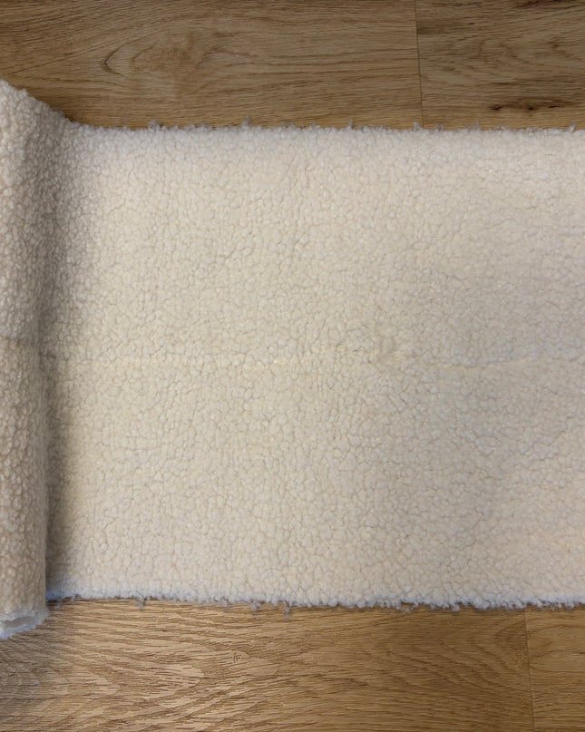 Tischläufer in Teddy Plüsch Optik Creme - 30 x 140 cm