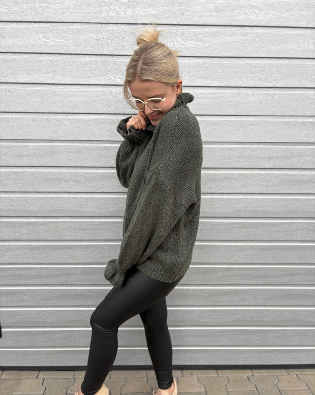 B-Ware Pullover Claude Khaki Innenärmel kleines loch