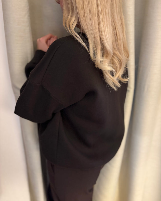 Pullover SOHO Braun Dunkelbraun Sweater Plüsch Gefüttert