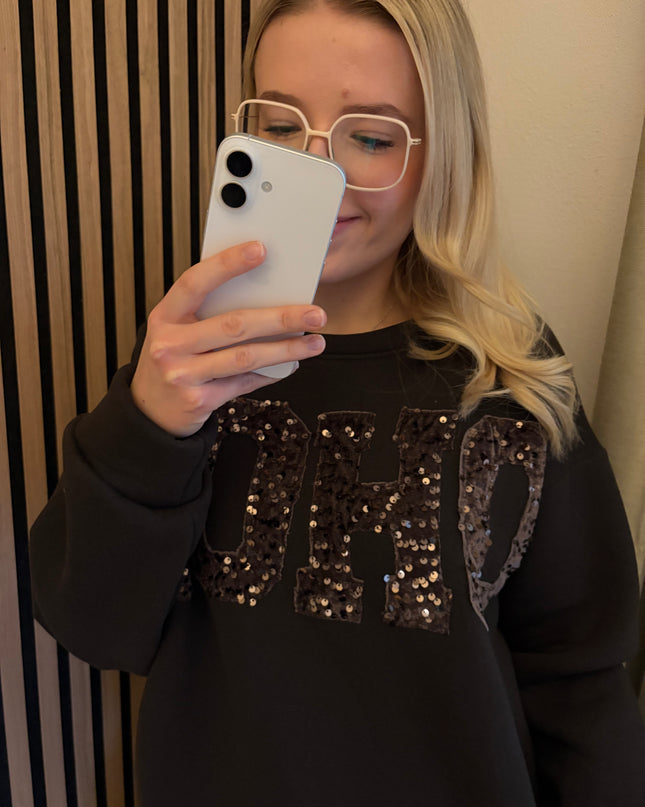 Pullover SOHO Braun Dunkelbraun Sweater Plüsch Gefüttert