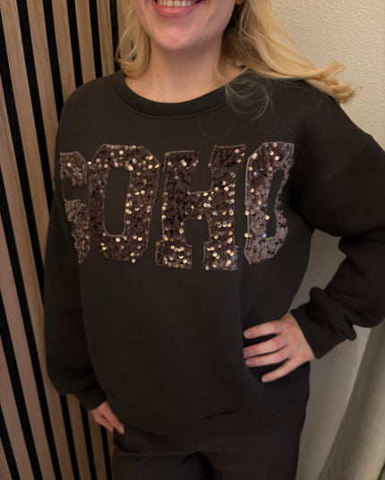 Pullover SOHO Braun Dunkelbraun Sweater Plüsch Gefüttert