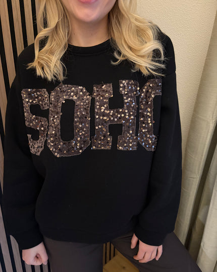Sweater SOHO Schwarz Pullover Plüsch Gefüttert