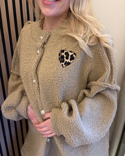 Teddyjacke Leo Lover Caramel Karamell Plüsch Gold