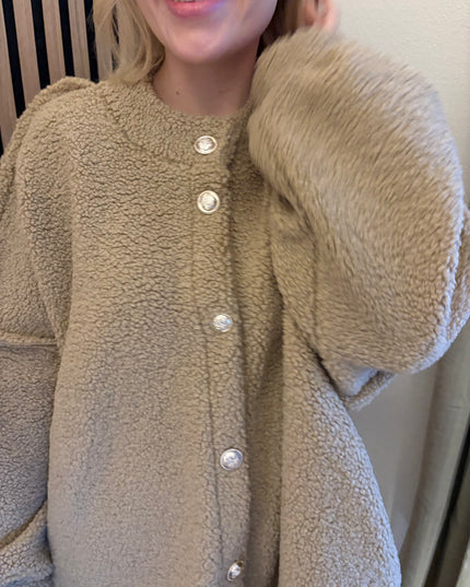 Teddyjacke Leo Lover Caramel Karamell Plüsch Gold