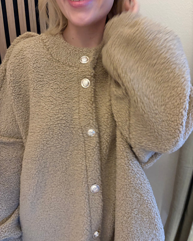 Teddyjacke Leo Lover Caramel Karamell Plüsch Gold