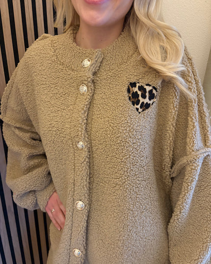 Teddyjacke Leo Lover Caramel Karamell Plüsch Gold