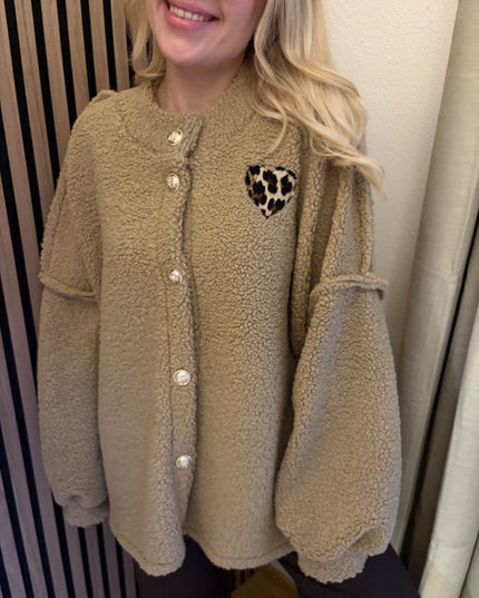 Teddyjacke Leo Lover Caramel Karamell Plüsch Gold