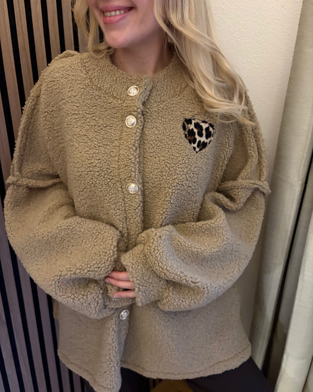 Teddyjacke Leo Lover Caramel Karamell Plüsch Gold