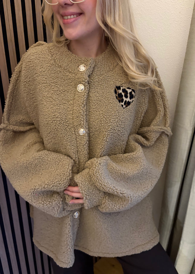 Teddyjacke Leo Lover Caramel Karamell Plüsch Gold