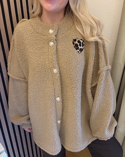 Teddyjacke Leo Lover Caramel Karamell Plüsch Gold