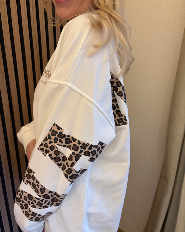 Sweater Namaste Sweatshirt Pullover Leo Print