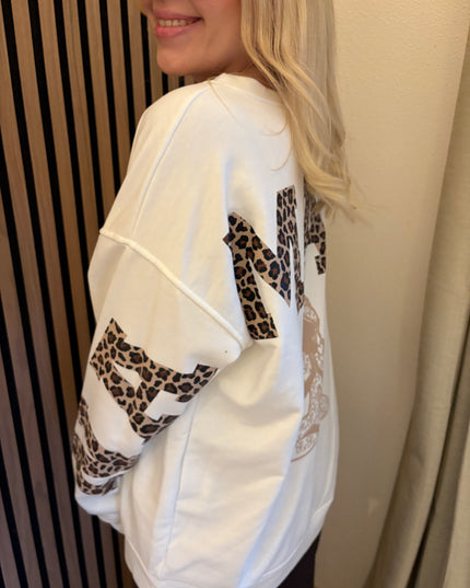 Sweater Namaste Sweatshirt Pullover Leo Print