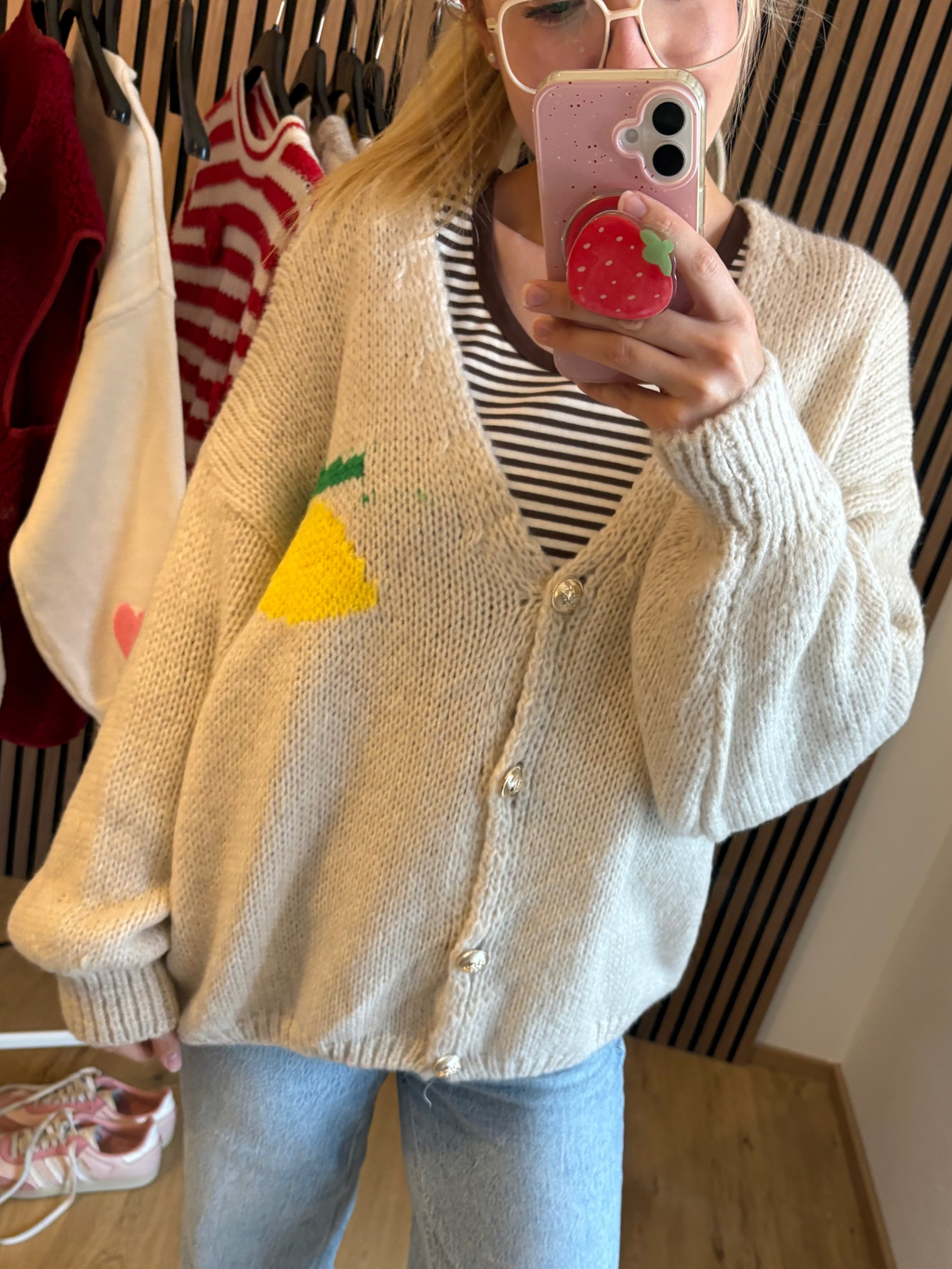 Limoncello Cardigan Beige Made in Italy Limone Zitrone