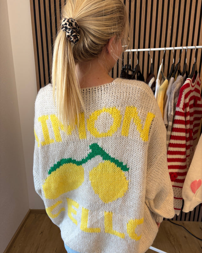 Limoncello Cardigan Beige Made in Italy Limone Zitrone