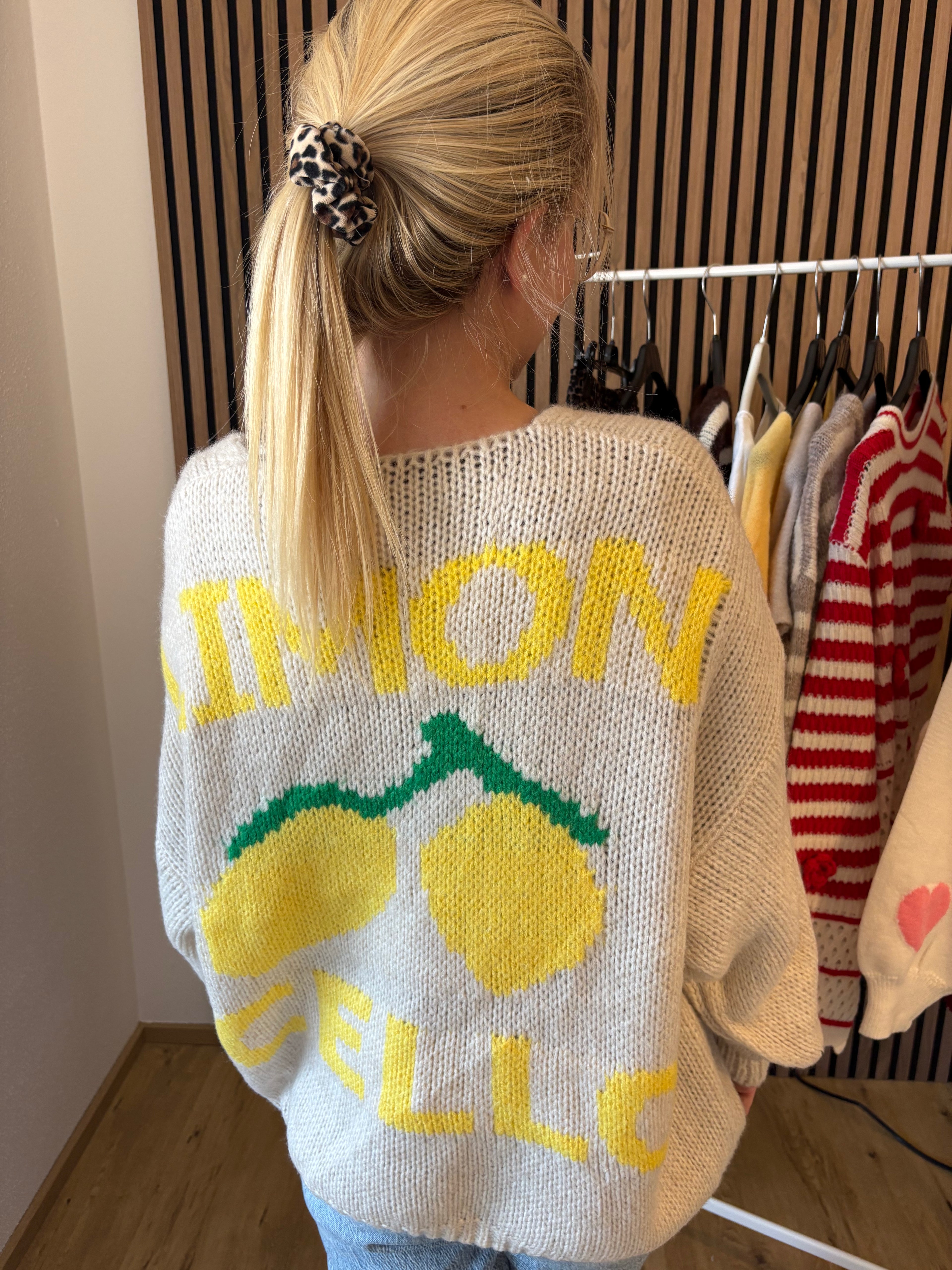 Limoncello Cardigan Beige Made in Italy Limone Zitrone