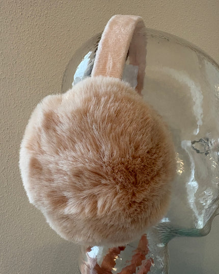 Plüsch Ohrenschützer Ohrenwärmer Rosa Kunstfell