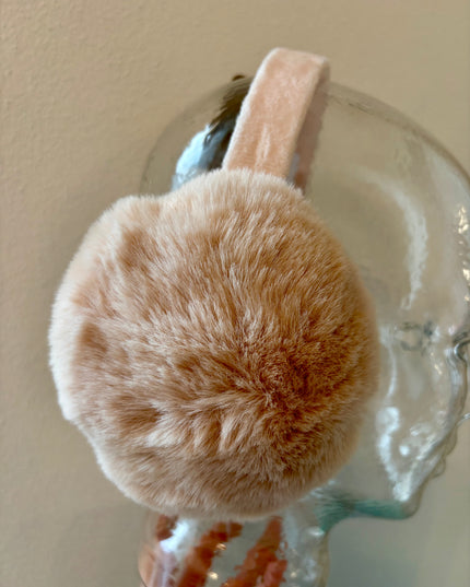 Plüsch Ohrenschützer Ohrenwärmer Rosa Kunstfell