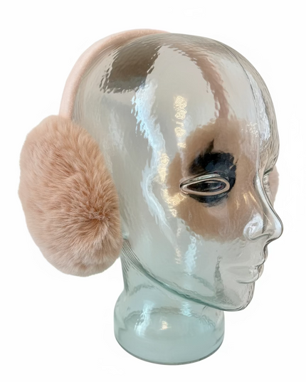 Plüsch Ohrenschützer Ohrenwärmer Rosa Kunstfell