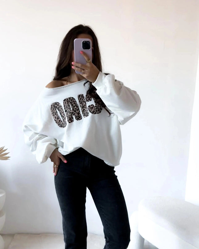 Sweatshirt Ciao Leo Weiß Sweater Pullover