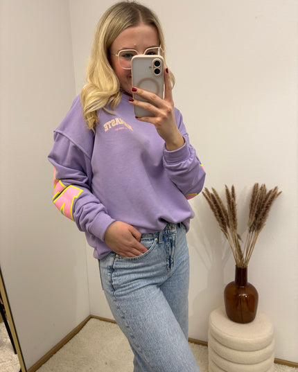 Sweater Namaste Sweatshirt Pullover Lila Flieder Rosa Neon