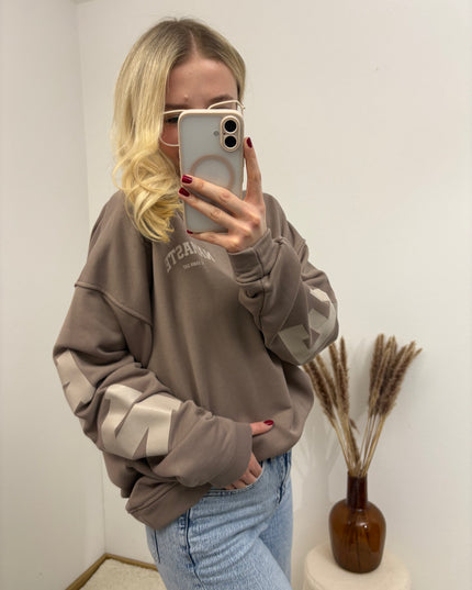 Sweater Namaste Sweatshirt Pullover Taupe