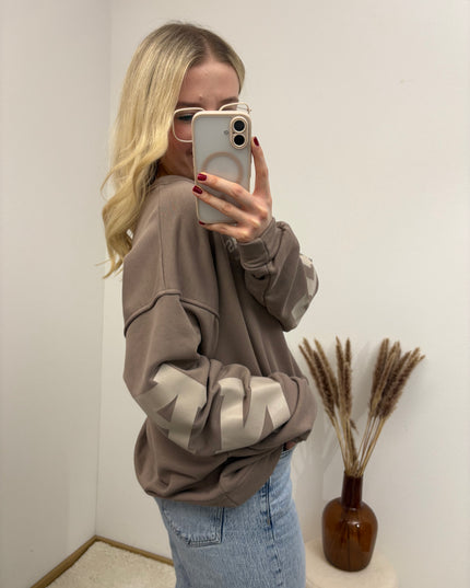 Sweater Namaste Sweatshirt Pullover Taupe