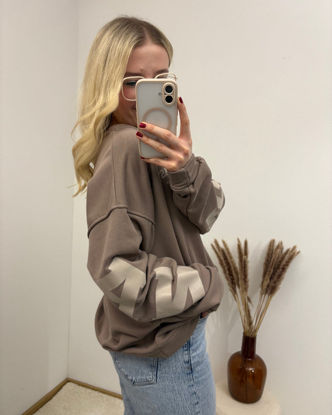 Sweater Namaste Sweatshirt Pullover Taupe