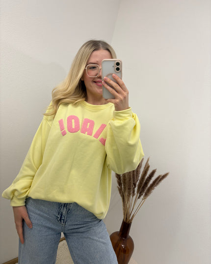 Sweatshirt Ciao Gelb Butteryellow Rosa Pastell