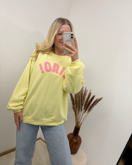 Sweatshirt Ciao Gelb Butteryellow Rosa Pastell