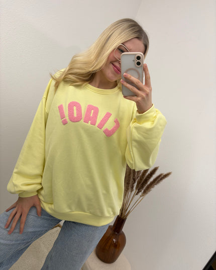 Sweatshirt Ciao Gelb Butteryellow Rosa Pastell