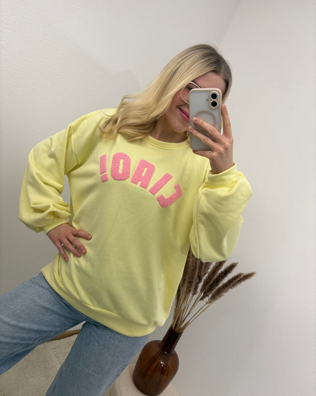 Sweatshirt Ciao Gelb Butteryellow Rosa Pastell