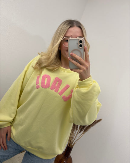 Sweatshirt Ciao Gelb Butteryellow Rosa Pastell